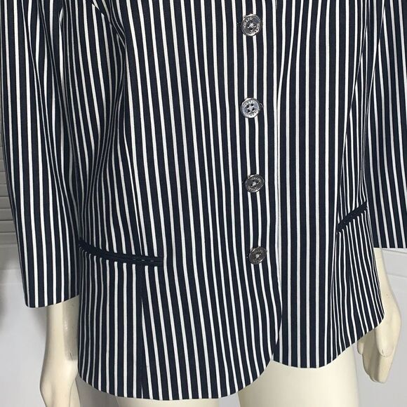 Chaps Striped Button Down Blazer Jacket 3X - Picture 2 of 12